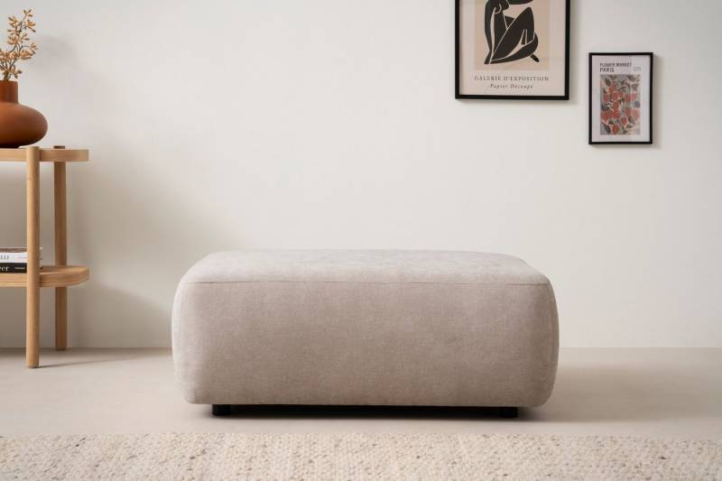 INOSIGN Polsterhocker Torge, Hocker in Cord, Samtvelours oder Struktur, passend zur Serie Torge, rechteckig, bequemer Sitzkomfort von INOSIGN