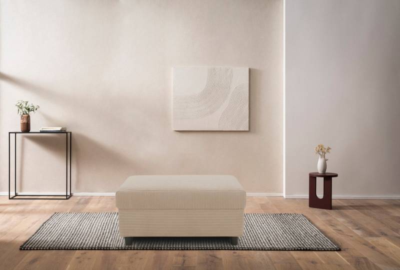 INOSIGN Polsterhocker Turah 2 in Cord oder wasserabweisender Microfaser, moderner Polsterhocker, passend zum Ecksofa, B/T/H: 83/60/44 cm von INOSIGN