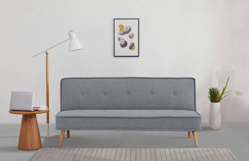 INOSIGN Schlafsofa ARBON,183cm, klappbarer 3-Sitzer mit verstellbarer Rückenlehne und, Bettfunktion, Webstoff und Kunstleder von INOSIGN