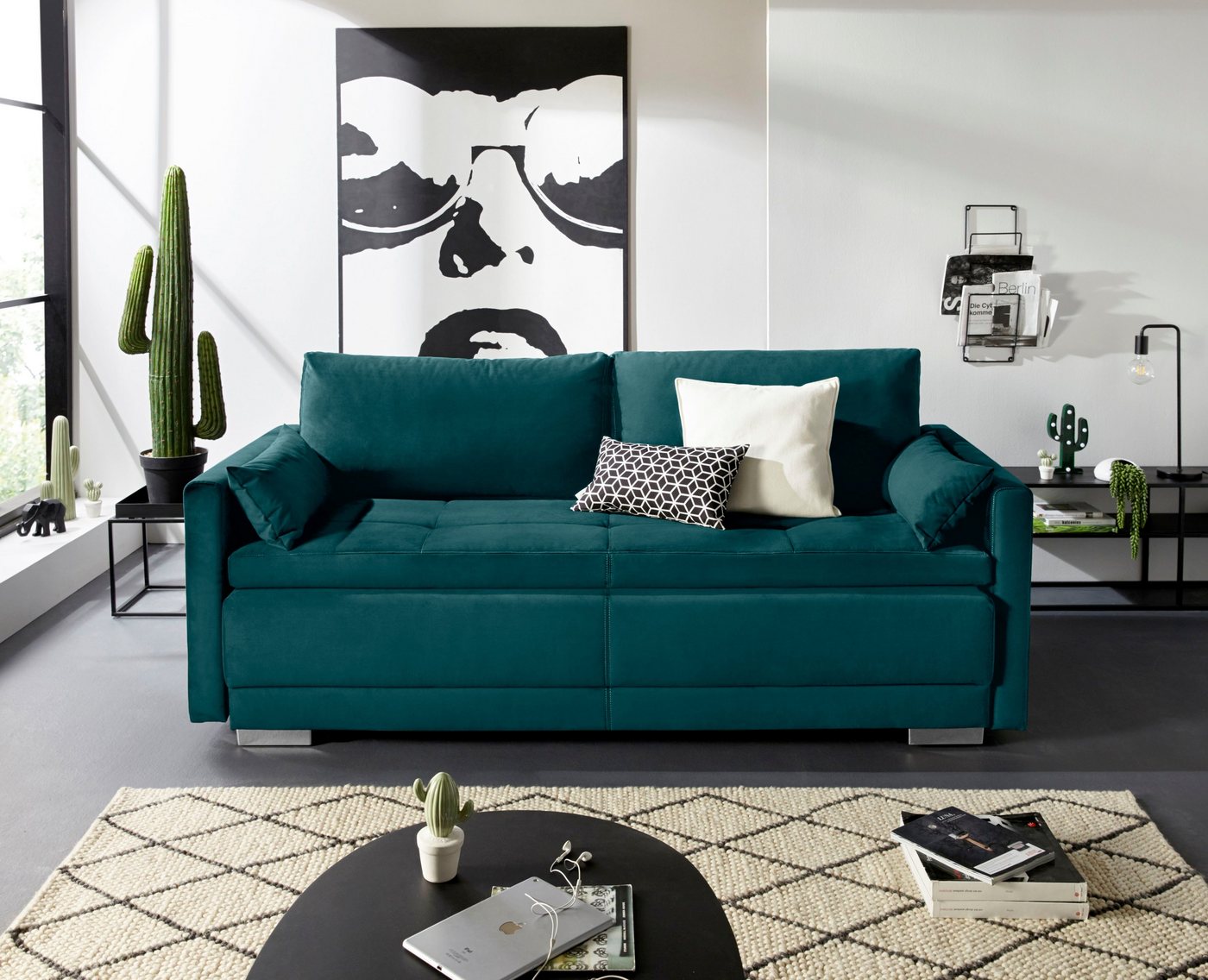 INOSIGN Schlafsofa Berlin, mit Boxspringaufbau, Bettfunktion & Bettkasten, Dauerschlafsofa von INOSIGN