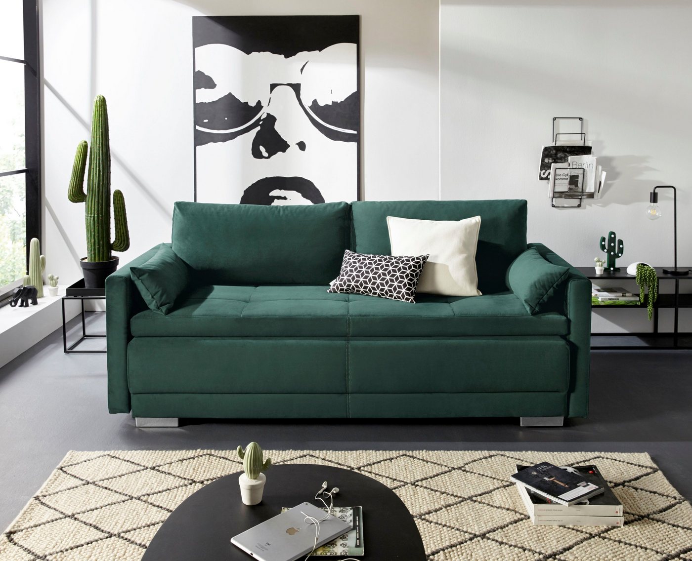 INOSIGN Schlafsofa Berlin, mit Boxspringaufbau, Bettfunktion & Bettkasten, Dauerschlafsofa von INOSIGN