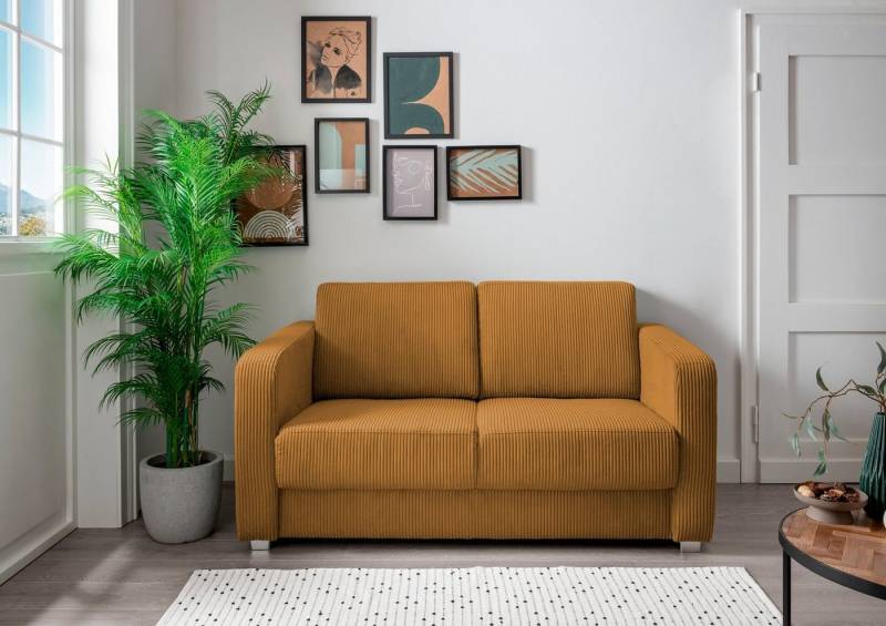 INOSIGN Schlafsofa Mia, mit 2 Einzelauszügen als Längsschläfer von INOSIGN