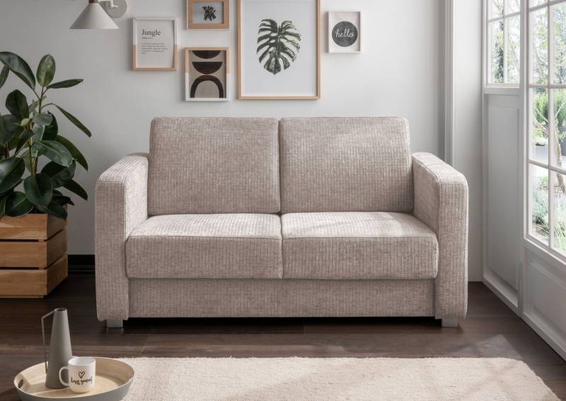 INOSIGN Schlafsofa Mia Problemlöser Sofa, Einzelauszug, Bettsofa, zeitlos und bequem, mit 2 Einzelauszügen als Längsschläfer von INOSIGN
