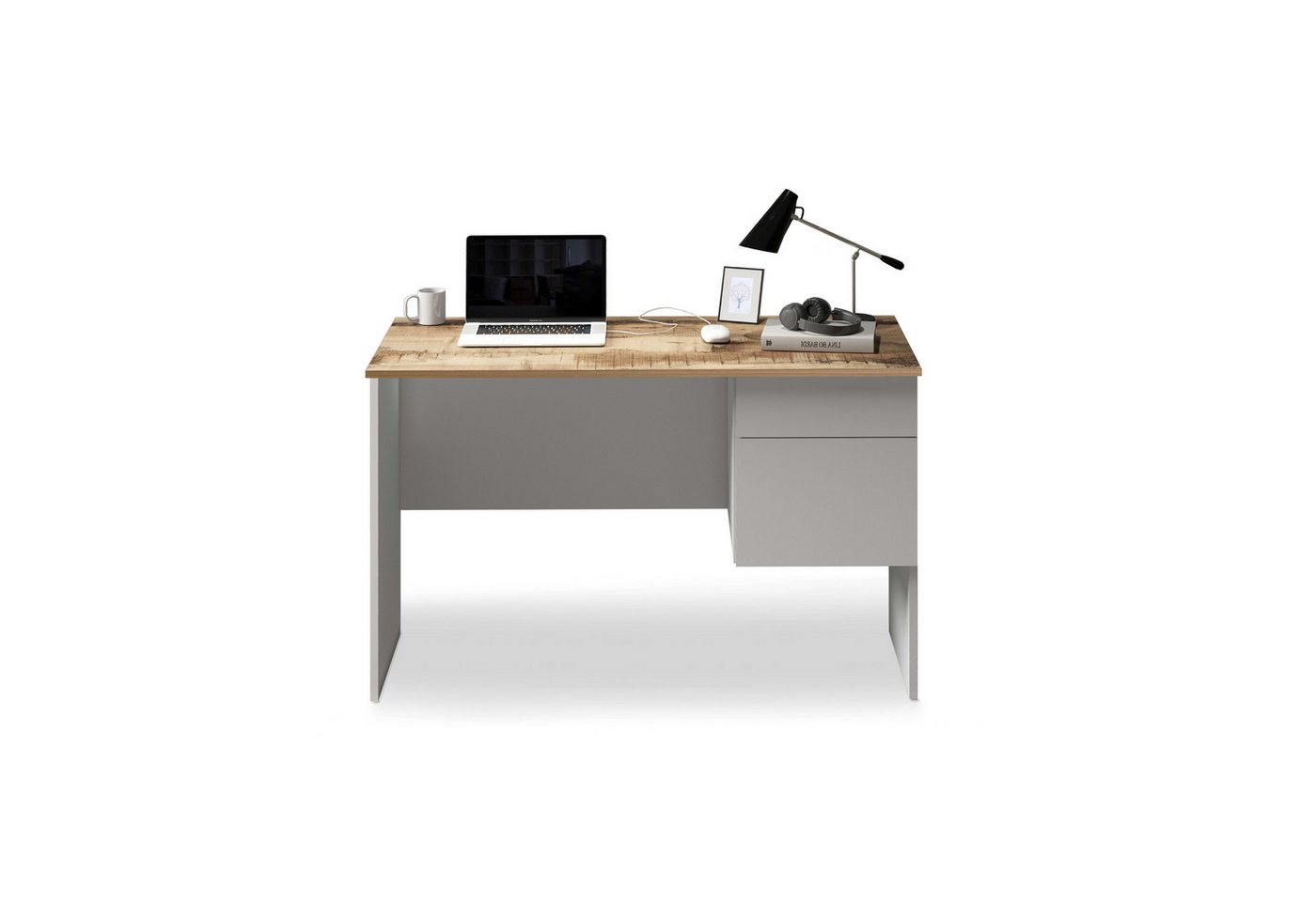 INOSIGN Schreibtisch Sunrise, kleiner Computertisch, Bürotisch, mit 1 Tür & 1 Schublade, Tischplatte Breite 110 cm, Made in Italy von INOSIGN