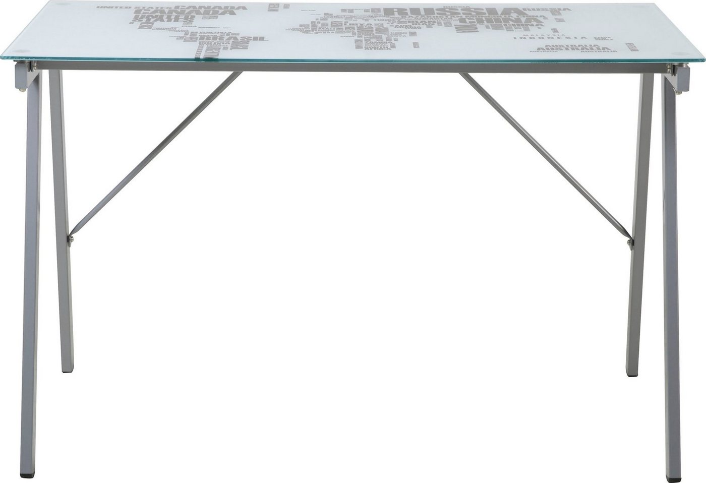INOSIGN Schreibtisch Tullia, mit Weltkartenaufdruck auf der Tischplatte von INOSIGN