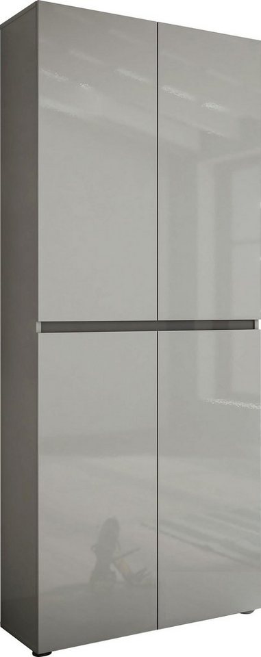 INOSIGN Schuhschrank MISTER- Schuhregal, Made in Italy, 12 Fächer, 10 Einlegeböden Breite 80 cm, Höhe 200 cm, 4 Türen, wendbare Blende von INOSIGN