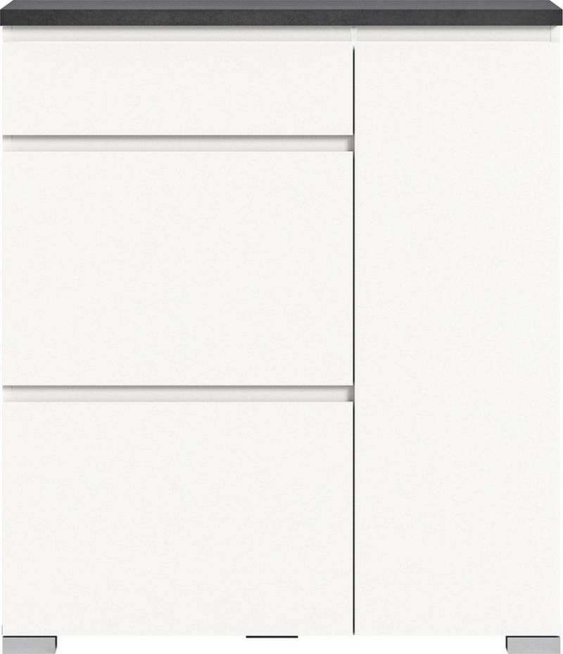 INOSIGN Schuhschrank Skoskap, Tiefe 27cm, 2 Klappen mt Schuhwalze, 1 Schubkasten, 1 Tür Platz für 6 Schuhpaare, Schuhkipper, Schuhkommode, Schuhregal, Kommode von INOSIGN