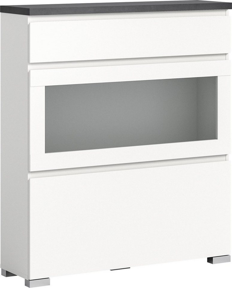 INOSIGN Schuhschrank Skoskap, Tiefe 27cm, 2 Klappen, 1 Schubkasten, Platz für 8 Schuhpaare Schuhkipper, Schuhkommode, Schuhregal, Kommode, Anrichte von INOSIGN