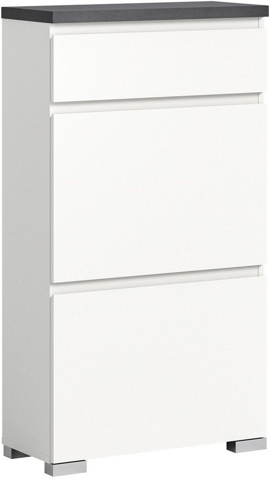 INOSIGN Schuhschrank Skoskap, Tiefe 27cm, 2 Klappen, 1 Schubkasten, Platz für 6 Schuhpaare Schuhkipper, Schuhkommode, Schuhregal, Kommode, Anrichte von INOSIGN
