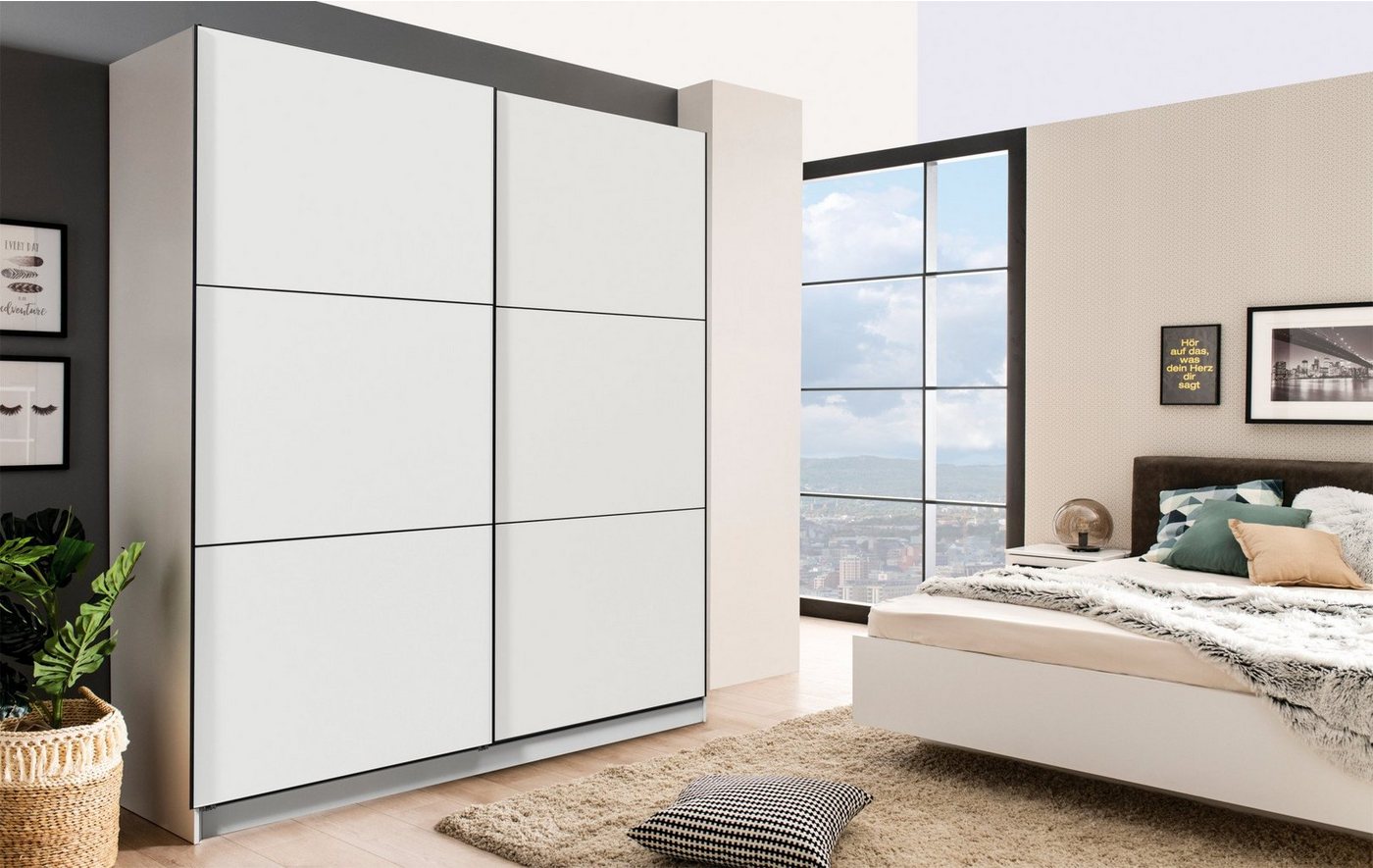 INOSIGN Schwebetürenschrank Sierra klassischer Kleiderschrank Wäscheschrank 179 oder 217cm breit mit kompletter Inneneinteilung, FSC®-zertifizierter Holzwerkstoff von INOSIGN