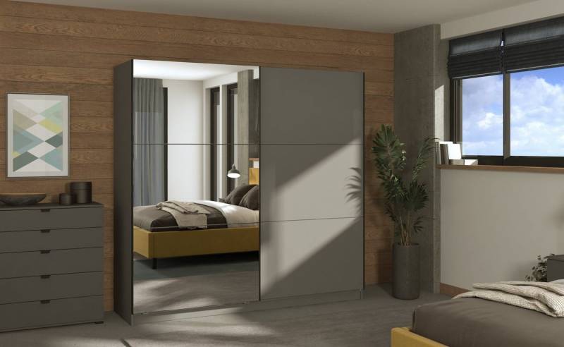 INOSIGN Schwebetürenschrank Sierra Kleiderschrank mit Spiegel Wäscheschrank Garderobe Topseller INKLUSIVE Inneneinteilung, FSC®-Zertifiziert, OTTOs Choice von INOSIGN