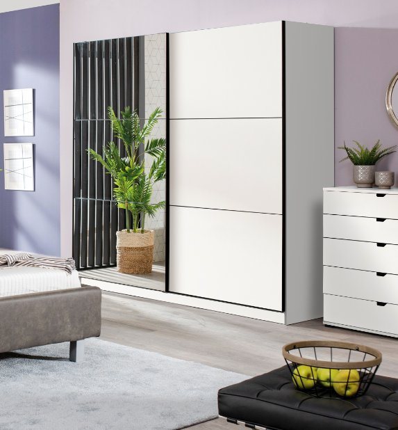 INOSIGN Schwebetürenschrank Sierra Kleiderschrank mit Spiegel Wäscheschrank Garderobe Topseller INKLUSIVE Inneneinteilung, FSC®-Zertifiziert, OTTOs Choice von INOSIGN