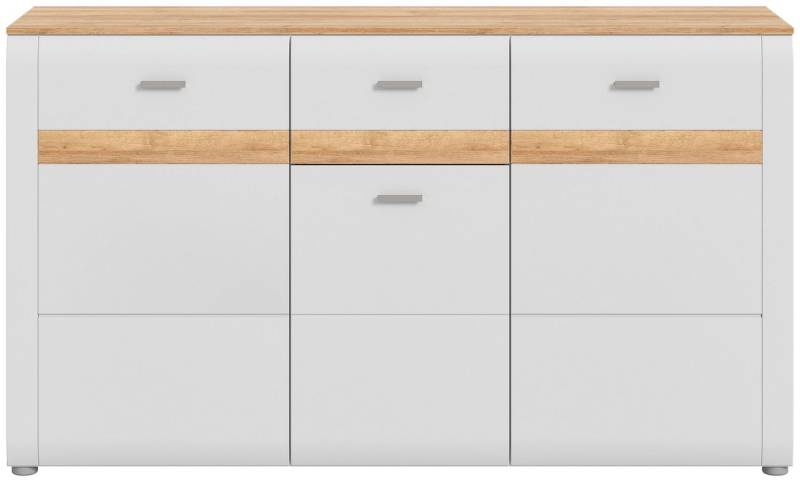 INOSIGN Sideboard Aska, Breite 150cm, Metallgriffe,3 Türen,1 Schubkästen, 2 Einlegeböden (1 St), Matte Optik, 2-farbig, Anrichte, Schrank, Kommode, Wohnmöbel von INOSIGN