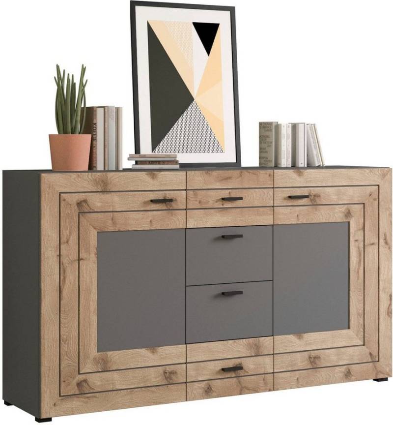INOSIGN Sideboard Aalborg, Breite 160 cm, 4 Schubkästen, 2 Türen, 6 Fächer, Metallgriffe, Anrichte, Schrank, Kommode, Wohnmöbel INOSIGN Sideboard Aalborg, Breite 160 cm, 4 Schubkästen, 2 Türen, 6 Fächer, Metallgriffe, Anrichte, Schrank, Kommode, Wohnmöbel von INOSIGN