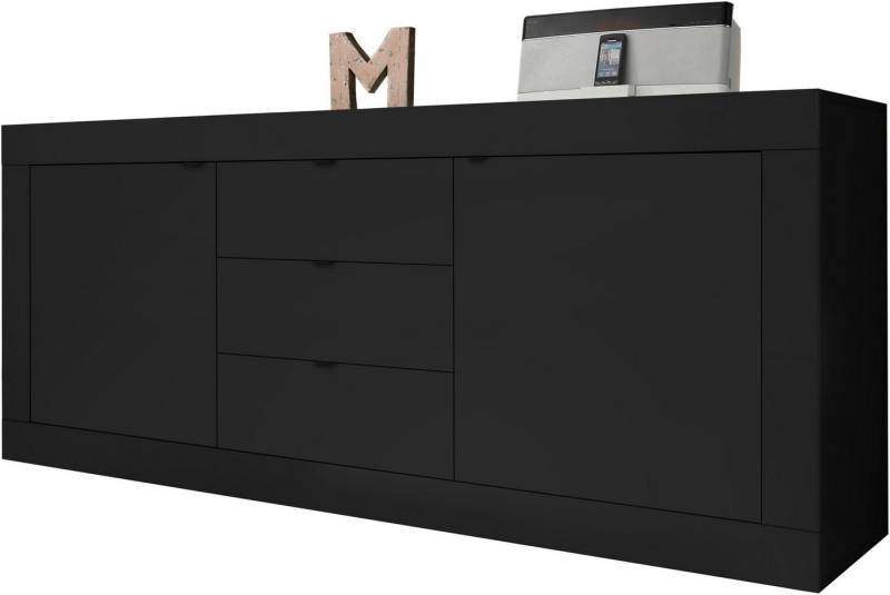 INOSIGN Sideboard Basic Breite 210 cm, Kommode 2 Türen, 3 Schubkästen, Anrichte, Metallgriff, moderne Rahmenoptik, viel Stauraum, Farbauswahl von INOSIGN