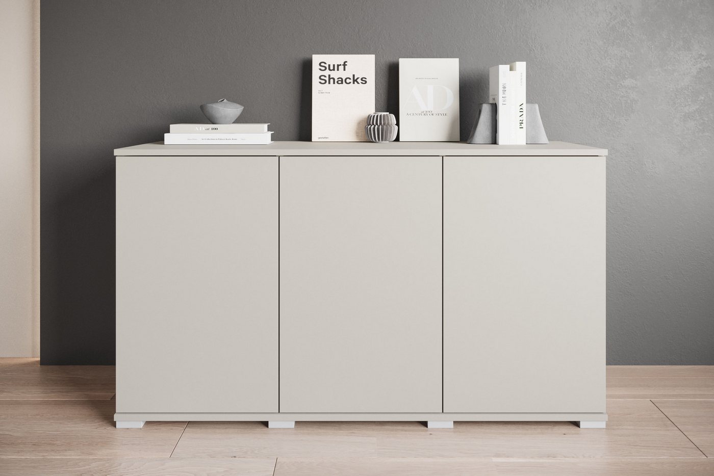 INOSIGN Sideboard Kenia, moderne grifflose Kommode mit 3 Türen, Breite 120 cm (1 St), Push-to-Open-Fronten, höhenverstellbaren Einlegeböden von INOSIGN
