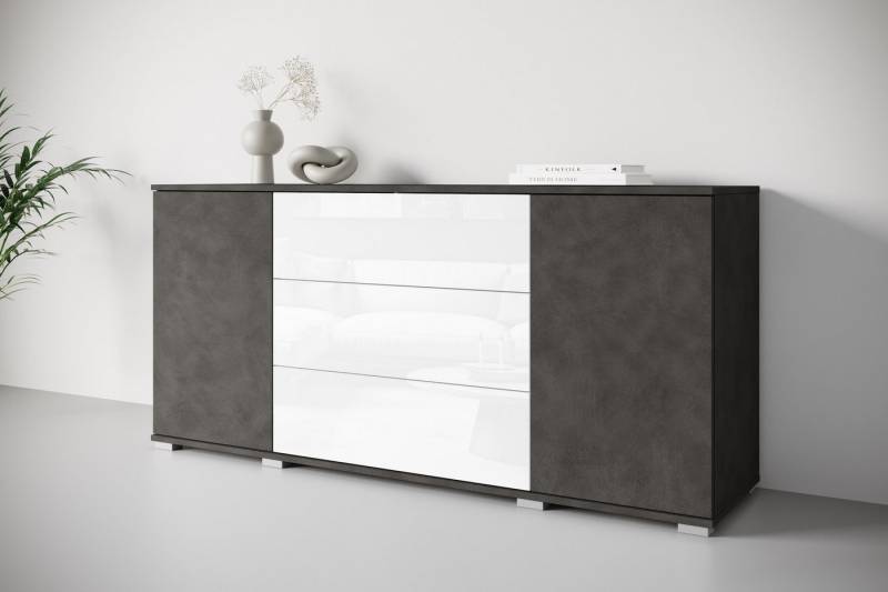 INOSIGN Sideboard Kenia, Kommode für das Schlafzimmer/Wohnzimmer (1 St), Modernes Sideboard mit 3 Schubladen und 4 Fächern, Breite 150 cm von INOSIGN
