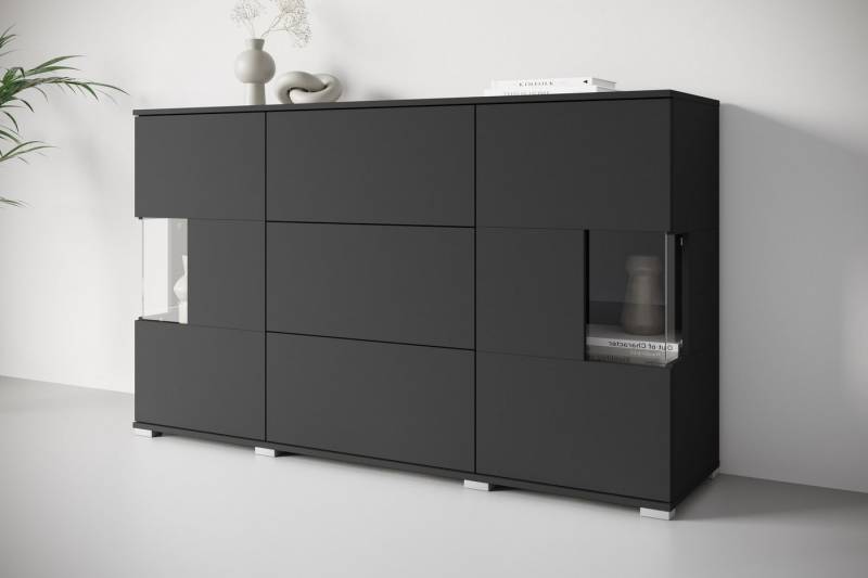 INOSIGN Sideboard Kenia (1 St), Sideboard mit 3 Schubladen, 6 Fächern, Glastüren, Breite 150 cm von INOSIGN