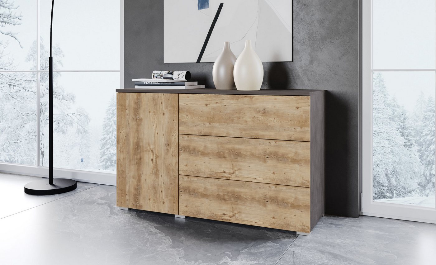 INOSIGN Sideboard PARIS (1 St), Moderne 110cm breite grifflose Kommode, vielseitig einsetzbar von INOSIGN