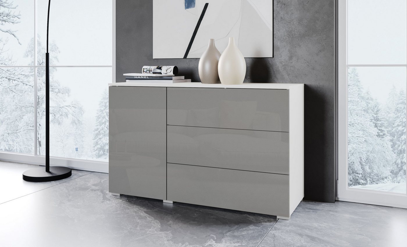 INOSIGN Sideboard PARIS (1 St), Moderne 110cm breite grifflose Kommode, vielseitig einsetzbar von INOSIGN