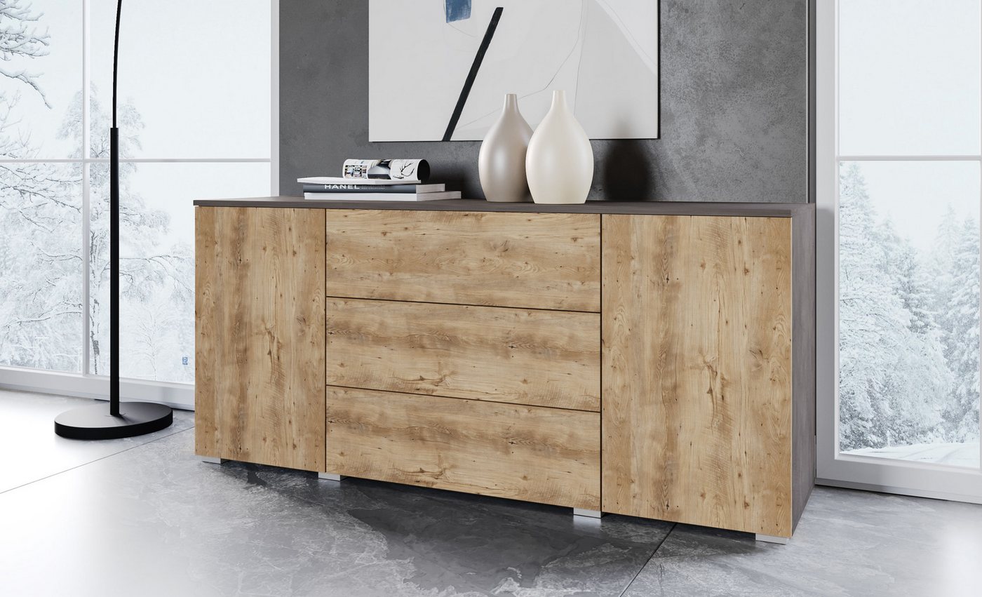 INOSIGN Sideboard PARIS (1 St), Moderne 150cm breite grifflose Kommode, vielseitig einsetzbar von INOSIGN