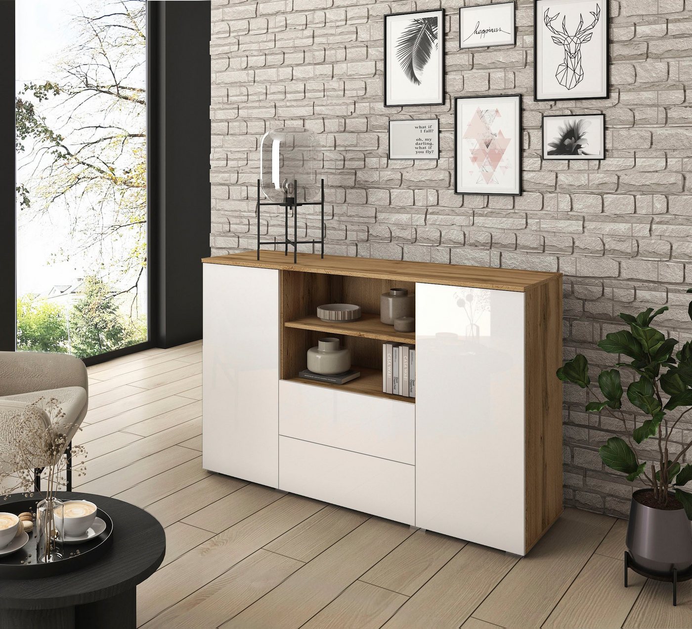 INOSIGN Sideboard PARIS (1 St), Moderne 140cm breite grifflose Kommode, vielseitig einsetzbar INOSIGN Sideboard PARIS (1 St), Moderne 140cm breite grifflose Kommode, vielseitig einsetzbar von INOSIGN