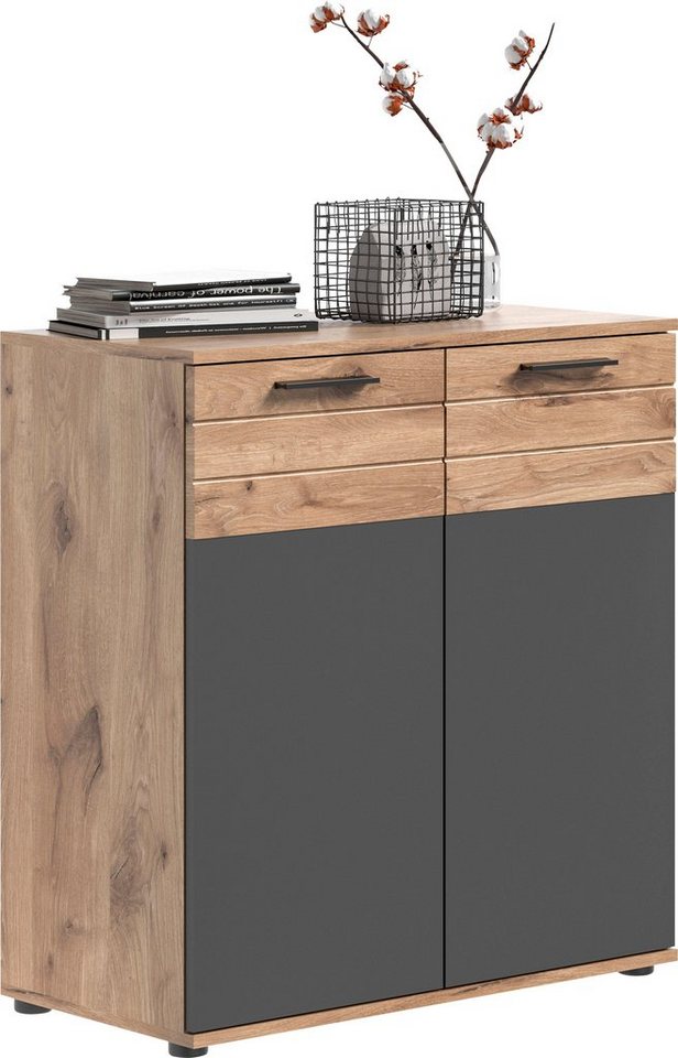 INOSIGN Sideboard Riga, Breite 90 cm, 2 Türen mit Softclose, 4 Einlegeböden, 6 Fächer, hochwertige Rillenfräsung, Schuhkommode, Kommode, Anrichte, Schrank INOSIGN Sideboard Riga, Breite 90 cm, 2 Türen mit Softclose, 4 Einlegeböden, 6 Fächer, hochwertige Rillenfräsung, Schuhkommode, Kommode, Anrichte, Schrank von INOSIGN