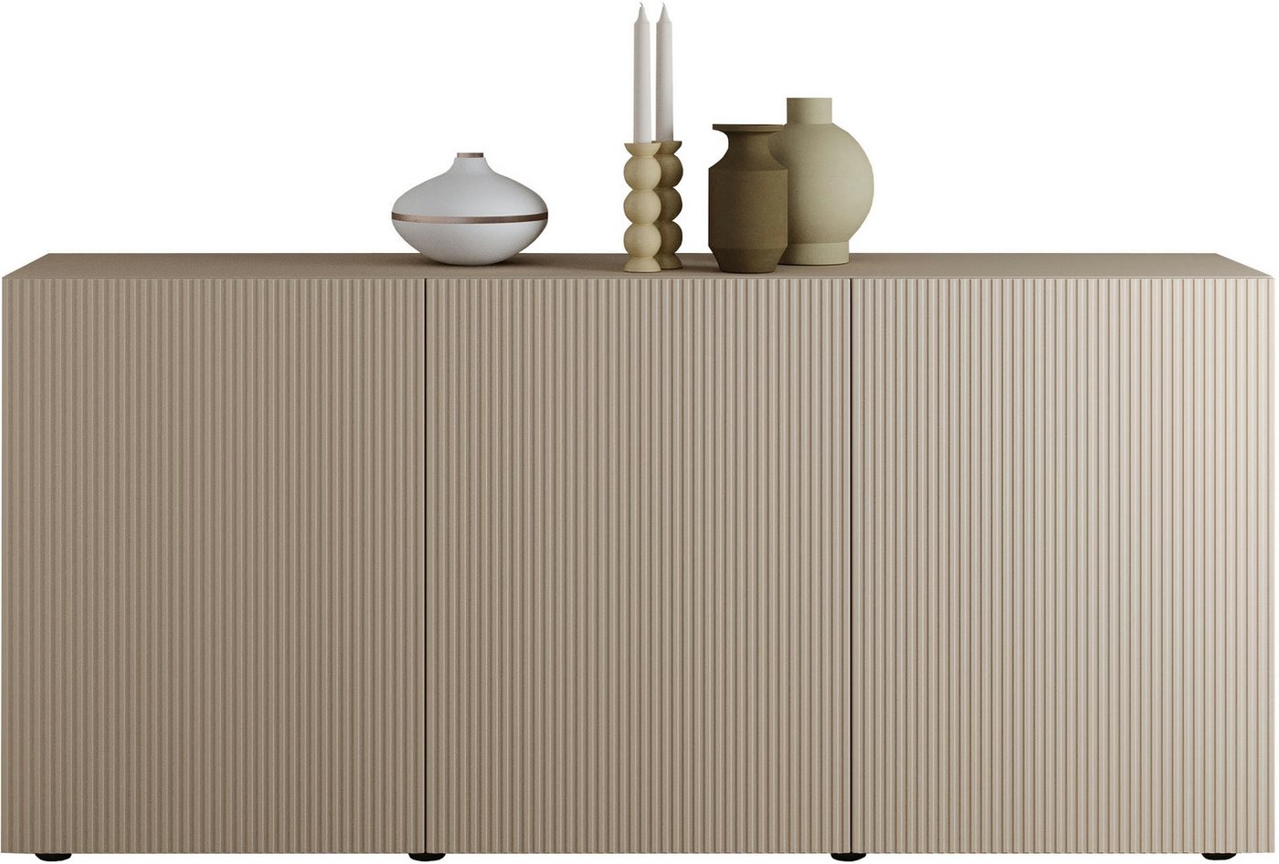 INOSIGN Sideboard Rio Breite 181 cm, Kommode mit 3 Türen, Anrichte, geriffelte Front, modern u. elegant, viel Stauraum INOSIGN Sideboard Rio Breite 181 cm, Kommode mit 3 Türen, Anrichte, geriffelte Front, modern u. elegant, viel Stauraum von INOSIGN