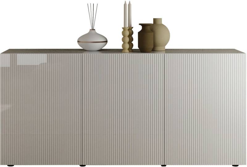 INOSIGN Sideboard Rio Breite 181 cm, Kommode mit 3 Türen, Anrichte, geriffelte Front, modern u. elegant, viel Stauraum von INOSIGN
