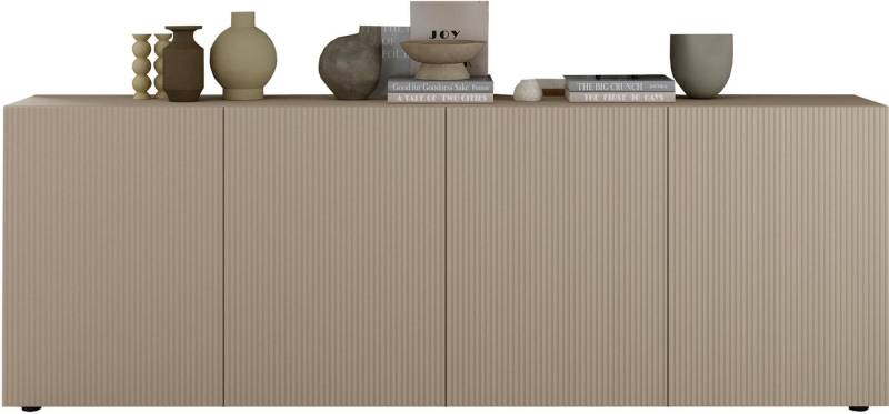 INOSIGN Sideboard Rio Breite 240 cm, Kommode mit 4 Türen, Anrichte, geriffelte Front, modern u. elegant, viel Stauraum von INOSIGN
