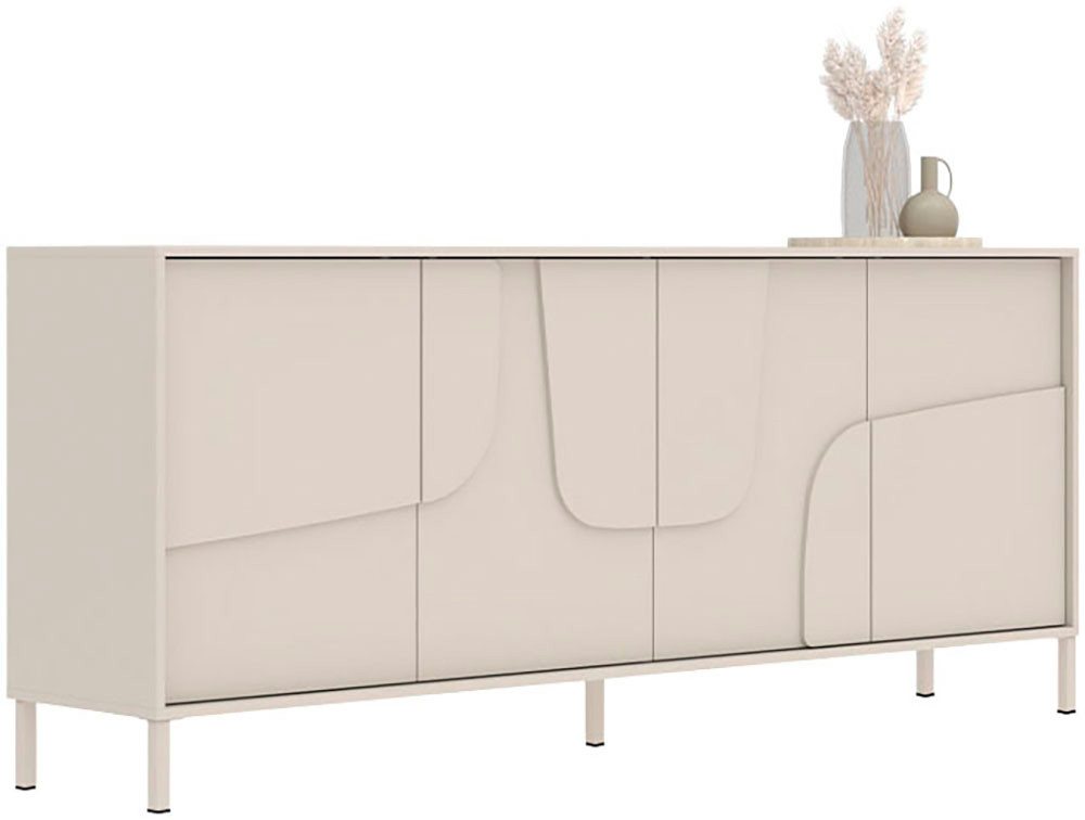 INOSIGN Sideboard Stone, 205 cm breit, 4 Türen, Anrichte, Kommode, Stauraumschrank, 3D-Design, Push-to-open, Innenraum großzügig, Füße 14/2 cm wählbar INOSIGN Sideboard Stone, 205 cm breit, 4 Türen, Anrichte, Kommode, Stauraumschrank, 3D-Design, Push-to-open, Innenraum großzügig, Füße 14/2 cm wählbar von INOSIGN