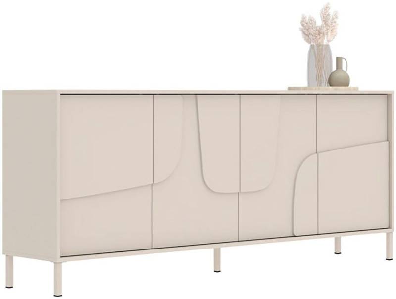 INOSIGN Sideboard Stone, 205 cm breit, 4 Türen, Anrichte, Kommode, Stauraumschrank, 3D-Design, Push-to-open, Innenraum großzügig, Füße 14/2 cm wählbar INOSIGN Sideboard Stone, 205 cm breit, 4 Türen, Anrichte, Kommode, Stauraumschrank, 3D-Design, Push-to-open, Innenraum großzügig, Füße 14/2 cm wählbar von INOSIGN
