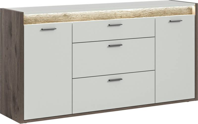 INOSIGN Sideboard Treviso, Breite 167cm, inkl. Frontbeleuchtung, 2 Türen, 2 Einlegeböden, 3 Schubkästen, Anrichte, Wohnzimmerschrank, Kommode von INOSIGN