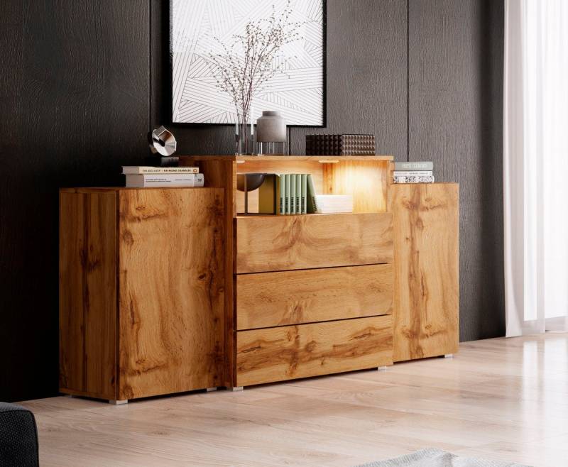 INOSIGN Sideboard URBAN III, Moderne Kommode mit 3 Schubladen und 4 Fächern, Breite 150 cm von INOSIGN