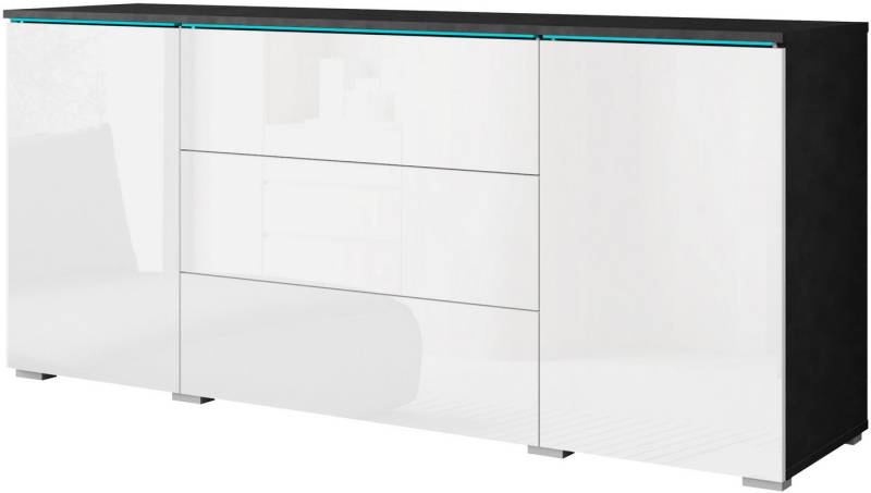 INOSIGN Sideboard VERA, grifflos, verstellbare Einlegeböden, Wahlweise mit oder ohne Beleuchtung von INOSIGN