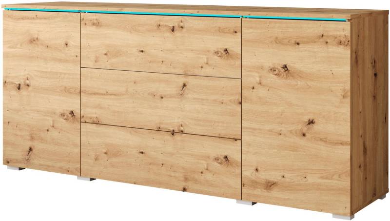 INOSIGN Sideboard VERA, grifflos, verstellbare Einlegeböden, Wahlweise mit oder ohne Beleuchtung von INOSIGN