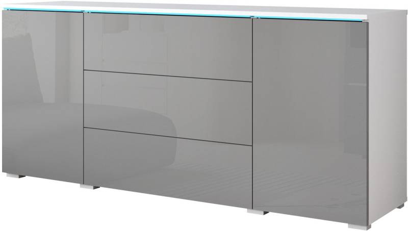 INOSIGN Sideboard VERA, grifflos, verstellbare Einlegeböden, Wahlweise mit oder ohne Beleuchtung von INOSIGN