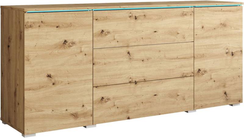 INOSIGN Sideboard VERA, grifflos, verstellbare Einlegeböden, Wahlweise mit oder ohne Beleuchtung von INOSIGN