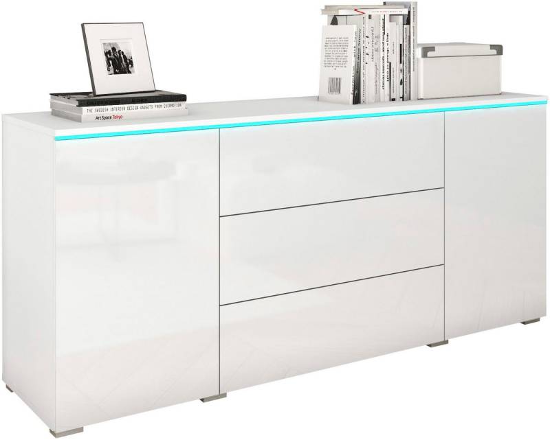 INOSIGN Sideboard VERA, grifflos, verstellbare Einlegeböden, Wahlweise mit oder ohne Beleuchtung von INOSIGN