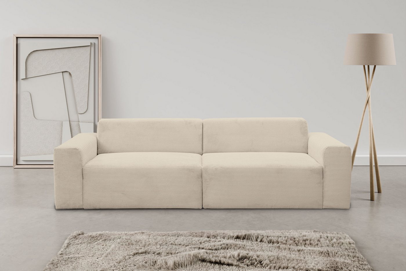 WERK2 Sofa Zeus 3-Sitzer, Big-Sofa, Breite 256cm, Tiefe 105cm, modern und bequem, Curvy Trend 3-Sitzer mit urbaner Optik WERK2 Sofa Zeus 3-Sitzer, Big-Sofa, Breite 256cm, Tiefe 105cm, modern und bequem, Curvy Trend 3-Sitzer mit urbaner Optik von WERK2