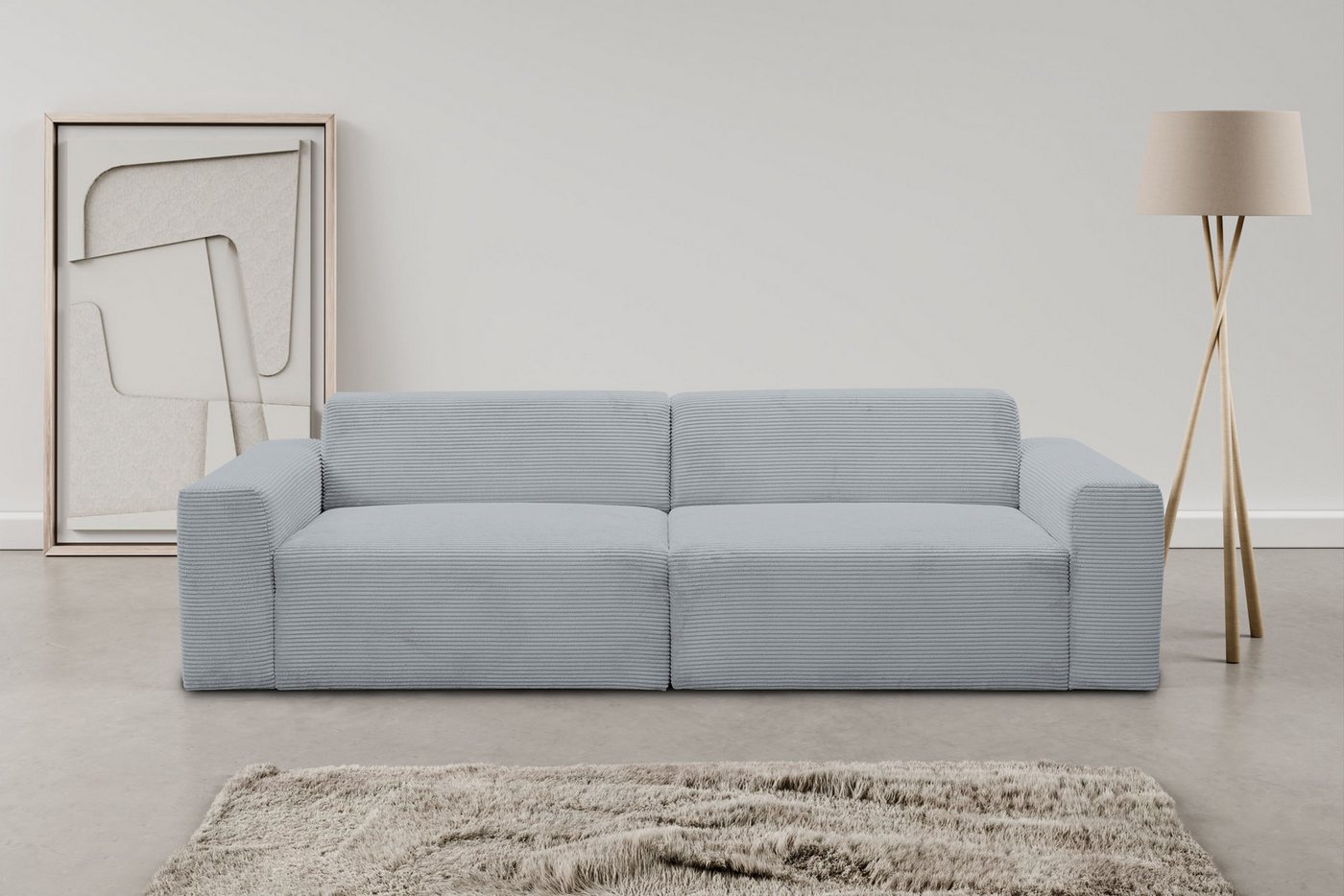 WERK2 Sofa Zeus 3-Sitzer, Big-Sofa, Breite 256cm, Tiefe 105cm, modern und bequem, Curvy Trend 3-Sitzer mit urbaner Optik von WERK2