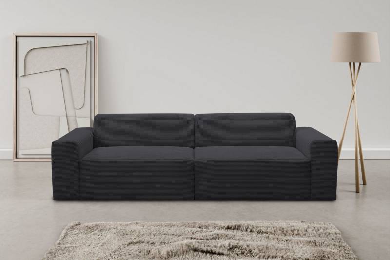 WERK2 Sofa Zeus 3-Sitzer, Big-Sofa, Breite 256cm, Tiefe 105cm, modern und bequem, Curvy Trend 3-Sitzer mit urbaner Optik von WERK2