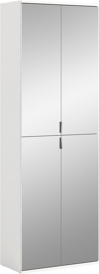 INOSIGN Schuhschrank Trondheim, Höhe 193 cm, 4 Spiegeltüren, 9 Fächer, 7 Einlegeböden inkl. ausziehbarer Kleiderstange, Garderobenschrank, Kleiderschrank von INOSIGN