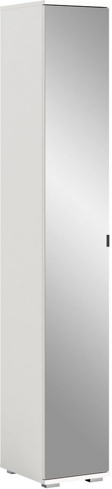 INOSIGN Garderobenschrank Valge, Höhe 191 cm, 1 Spiegeltür, 6 Fächer,4 verstellbare Einlegeböden Hochschrank, Spiegelschrank, Schuhschrank, Flurschrank, Dielenschrank von INOSIGN