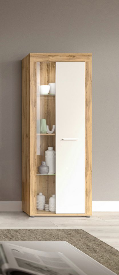 INOSIGN Vitrine Aosta, Höhe 159 cm, in verschiedenen Farbausführungen 1 Tür, 3 Einlegeböden, 4 Fächer, Wohnzimmer, Standvitrine, Glasvitrine von INOSIGN