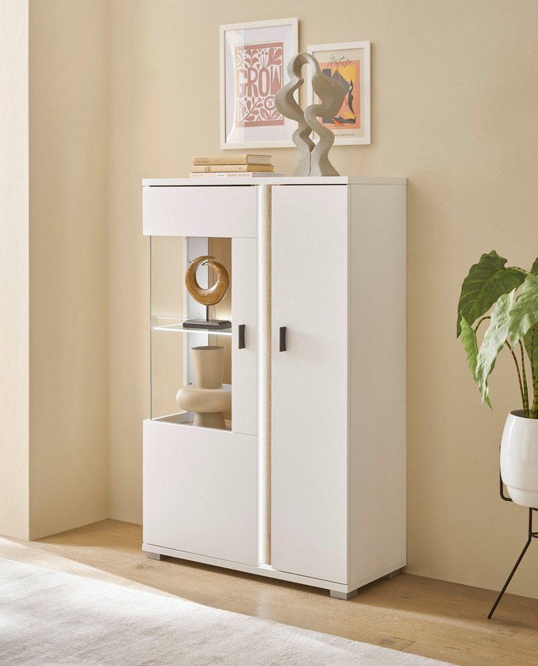 INOSIGN Vitrine LONG ISLAND, Stauramvitrine (1-St) in moderner Trendfarbe,inklusive senkrechter Beleuchtung,Breite 80 cm von INOSIGN