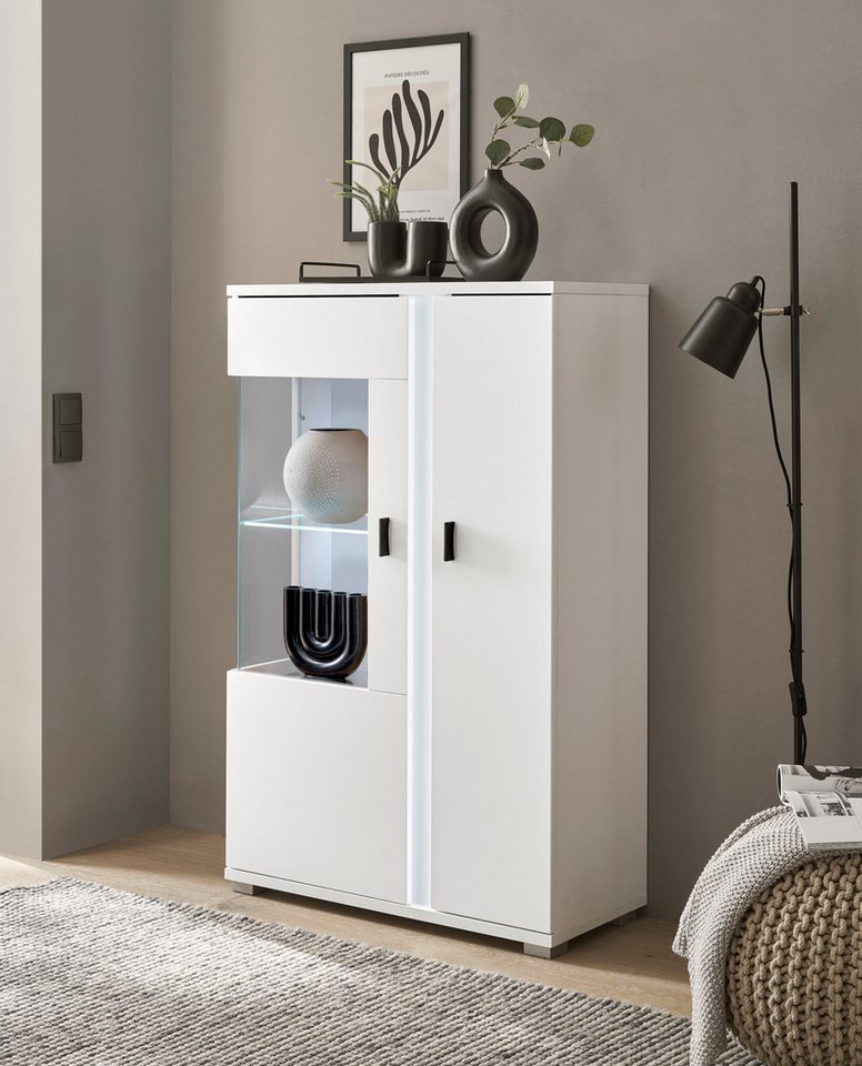 INOSIGN Vitrine LONG ISLAND, Stauramvitrine (1-St) in moderner Trendfarbe,inklusive senkrechter Beleuchtung,Breite 80 cm von INOSIGN