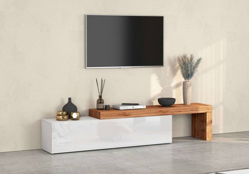 INOSIGN Lowboard Chronos TV-Board, TV-Schrank (1 St., Breite verstellbar von 190 bis 350 cm), Breite 270 cm TV-Board,Lowboard,1 Klappe und ein L-Förmiger Aufsatz von INOSIGN