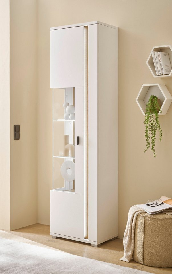 INOSIGN Vitrine LONG ISLAND (1-St) in moderner Trendfarbe,inklusive senkrechter Beleuchtung,Breite 55 cm von INOSIGN