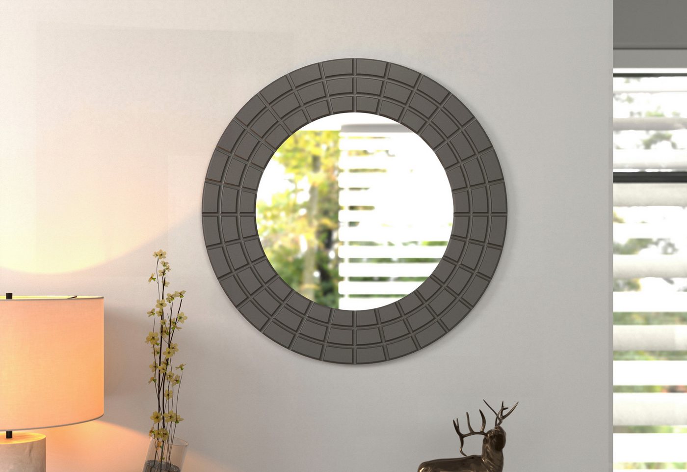 INOSIGN Wandspiegel Fusion (1-St), Wandspiegel rund mit Floatglas - (B/T/H) 67/2/67 cm von INOSIGN